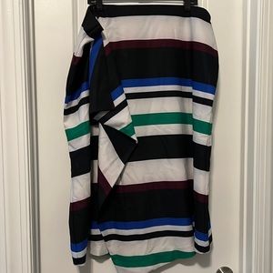 Mid length striped skirt